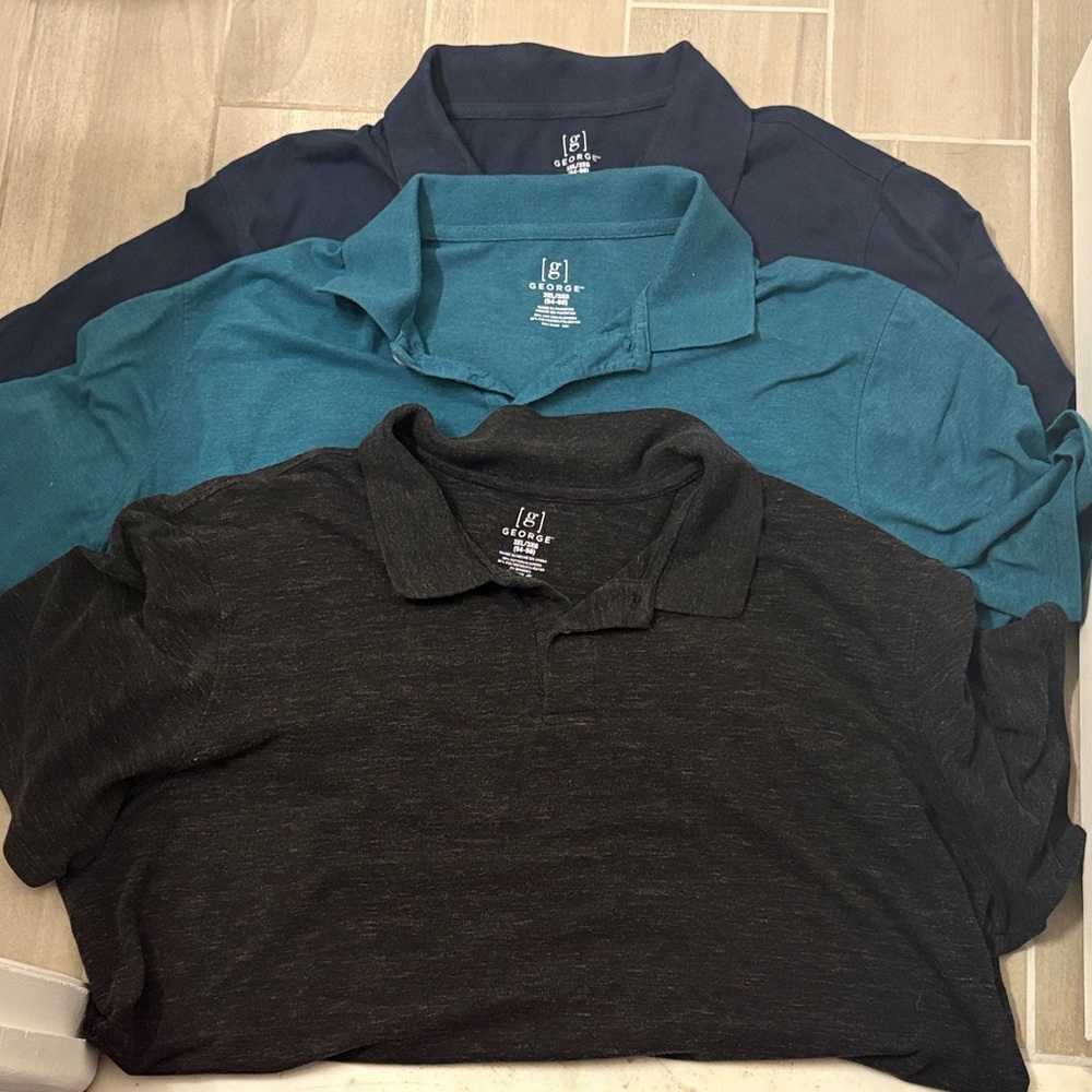 George Polo Shirt Set - Black, Teal, Navy